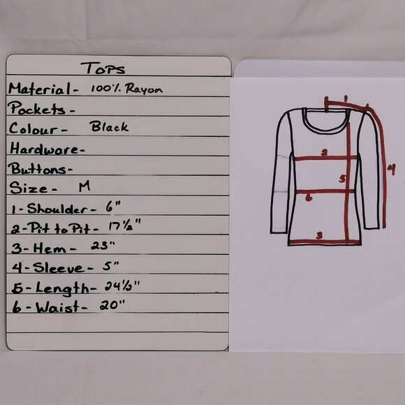 Black Blouse with Sequined Neckline Size M EUC #66 - Picture 6 of 6